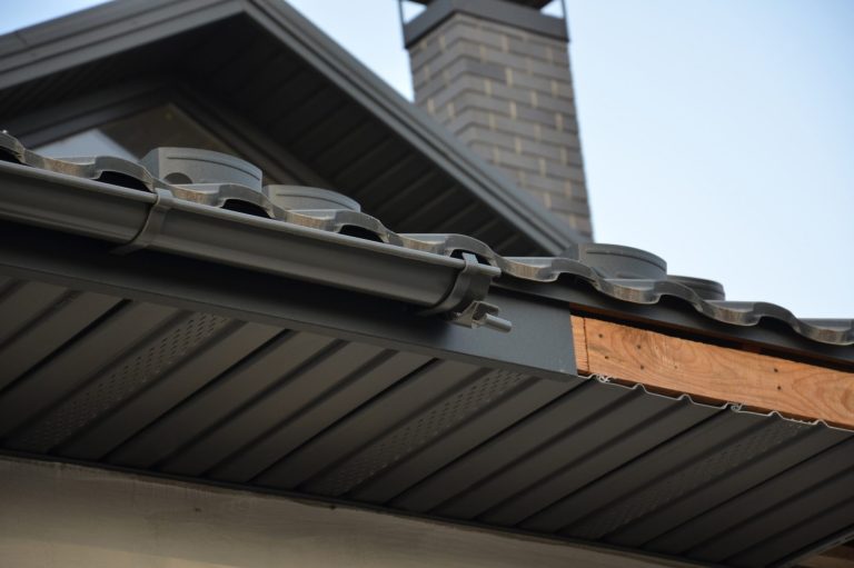 Building Fabric & Project Works Rain gutter, roof overhang, soffits repair